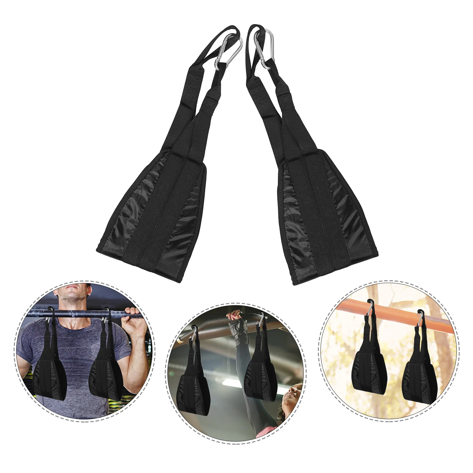 

1Pair Pull Up Strap Durable Polyester Ab Slings Hanging Ab Straps Multi Use Gym Workout Fitness Accessories Hanging Straps