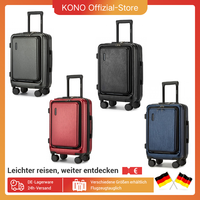 Kono Hard Shell Case ABS + PC: hand luggage with TSA Lock, 4 Spinner Wheels & Telescopic Handle, Cabin Measure, Lighter suitcase