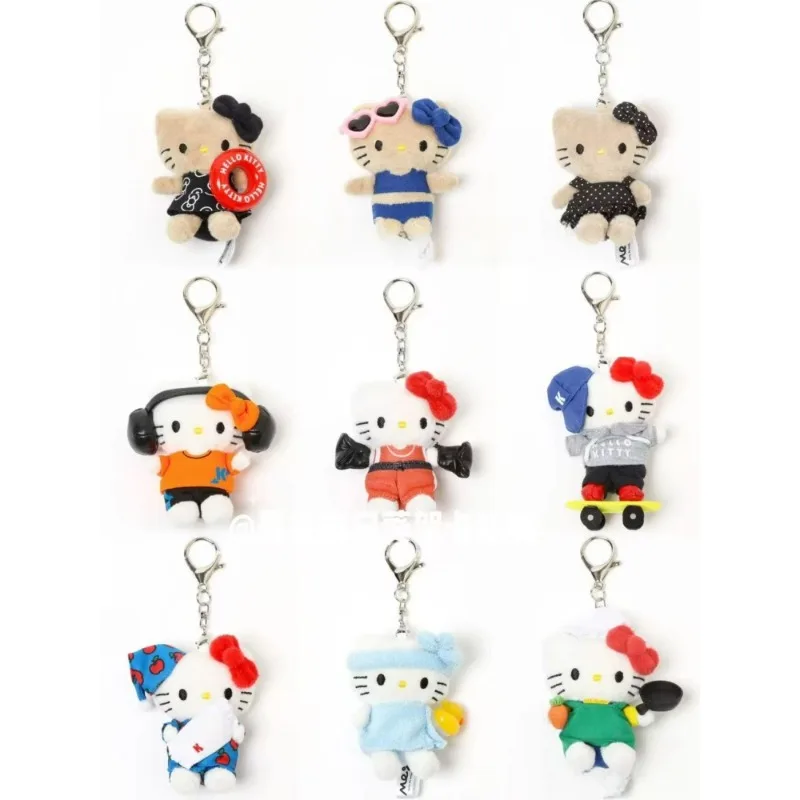 

25 стилей Kawaii Hello Kitty, плюшевая игрушка-брелок ME MINI, мультяшный Kt Cat Sanrio, плюшевая подвеска, брелок для ключей, сумка, аксессуары, игрушка в подарок
