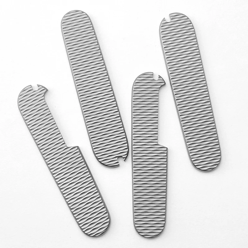 1pair 91mm Swiss Knife Titanium Alloy Handle Patch , Modified TC4 Handle Patch for 91mm Swiss Knife Handle Material Making