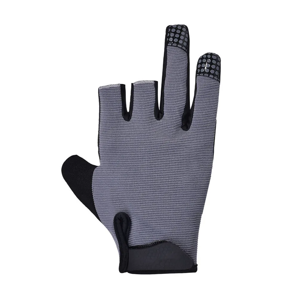 1-ペア滑り止め釣り手袋シリコンチップ耐久性のある屋外ボート漕ぎセーリングポータブル反射釣り用品