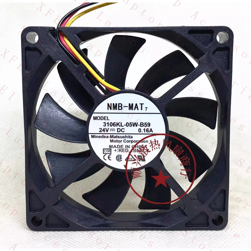 D  FOR NMB 3106KL-05W-B59 8015 DC24V 0.16A 8CM 3-Wire Inverter Cooling Fan