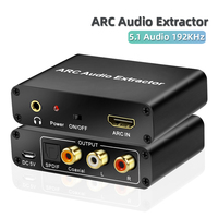 ARC Audio Extractor Digital Optical TOSLINK SPDIF/Coaxial Analog 3.5mm L/R Stereo HDMI-Compatible ARC to RCA Audio Converter