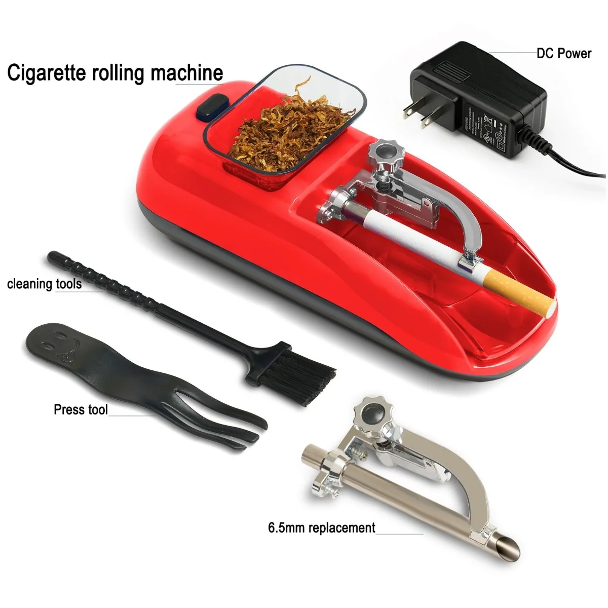 Electric Cigarette Device Automatic Injector Maker Tobacco Raw Grass Rolling Machine Roller Smoking Tool Cigarette Accessories