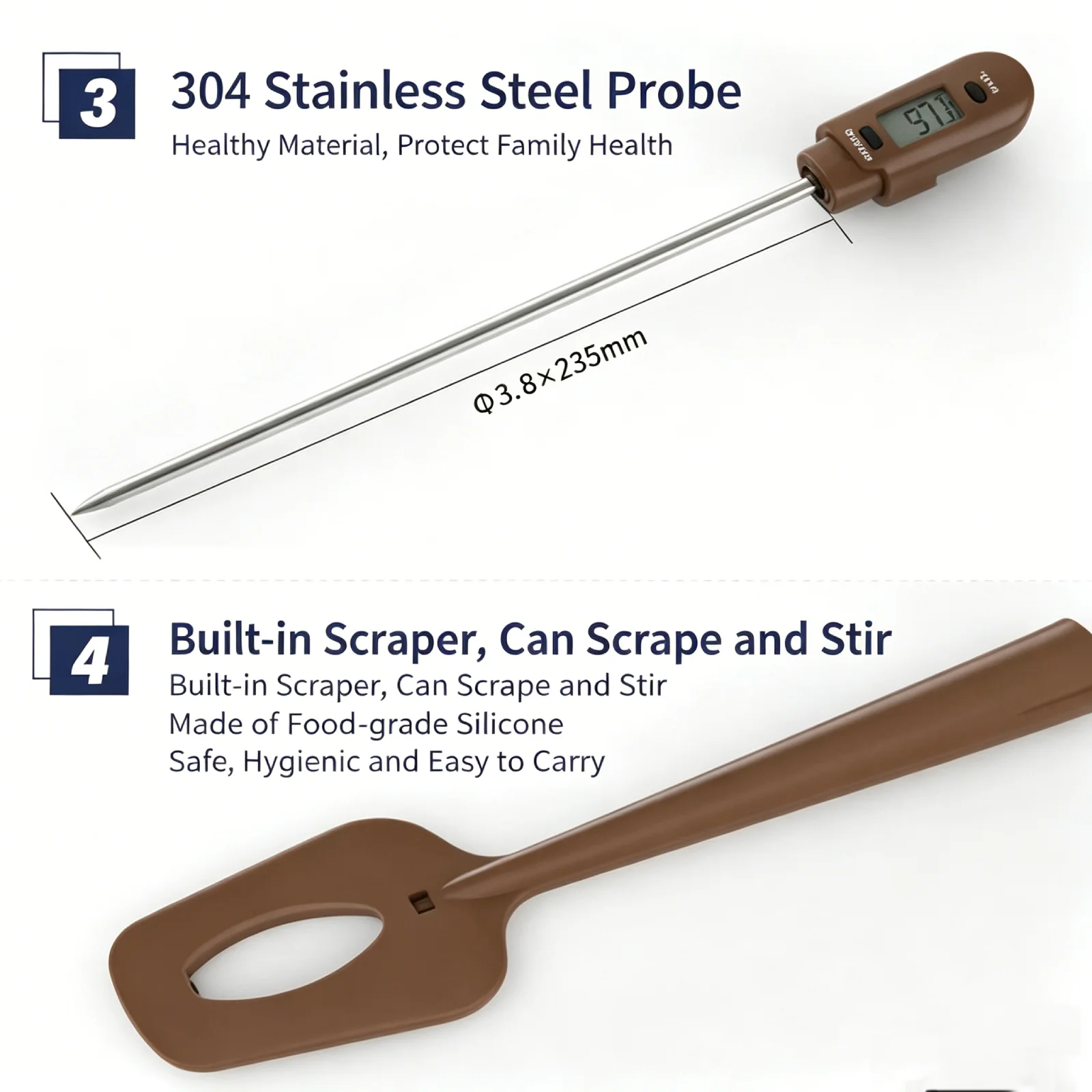 2-in-1 spatelthermometer, dire - Instant Read Thermometer recensie en prijs