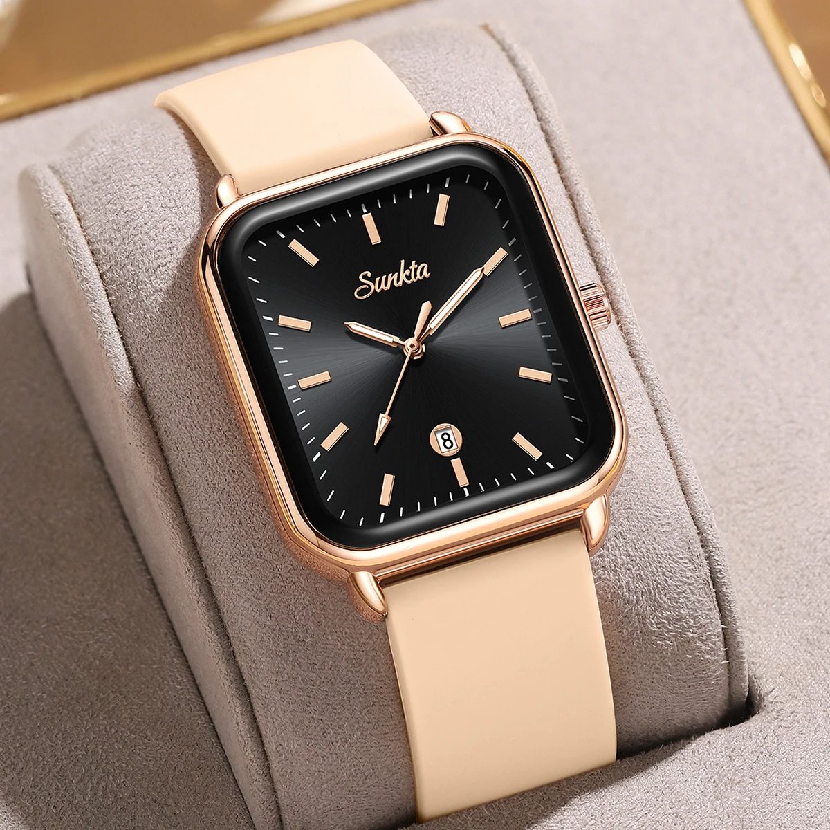 

SUNKTA Elegant Quartz Watches for Women Luxury Fashion Square Magnetic Band Ladies Watch Simple Casual Woman Wristwatch Gifts