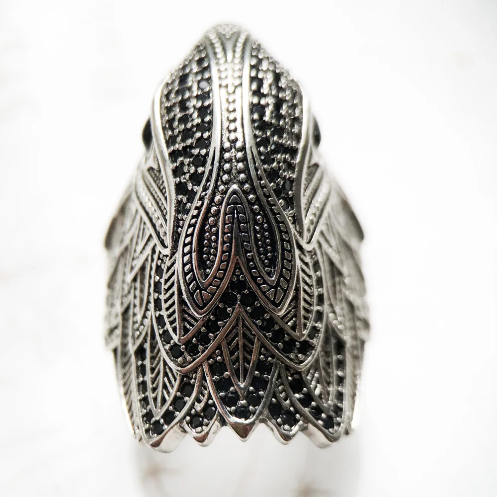 Elegant Falcon Cocktail Ring in Solid 925 Sterling Silver,Trendy Gift for Women & Men Europe Eagle Free Shipping Fine Jewelry