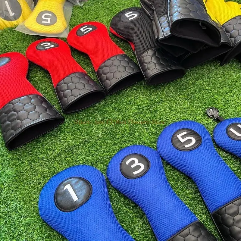 

4Pcs PU Golfs Iron Headcover Golfs Club Cover Putter Protective Guard Head Protective Cover for Drivers Golfs Head Cover K1YF