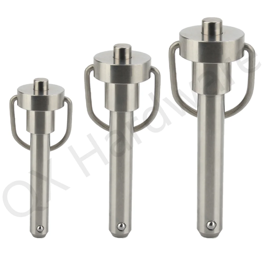 QX112 Factory Outlet Stainless Steel Quick Release Pins High Quality Ball Lock Pin With Ring Handle for Locating Length 10~100mm