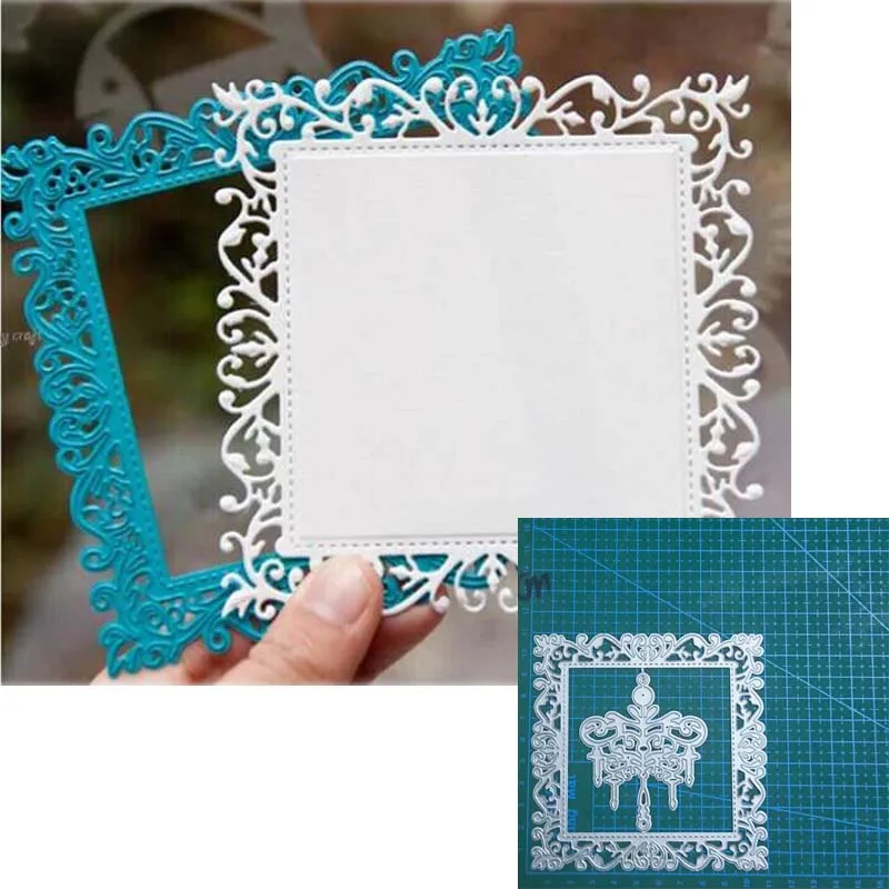 Achtergrond Frame Rand Metalen Cutting Dies Mal Scrapbooking Papier Ambachtelijke Mes Mal Punch Sjabloon Embossing Stencils