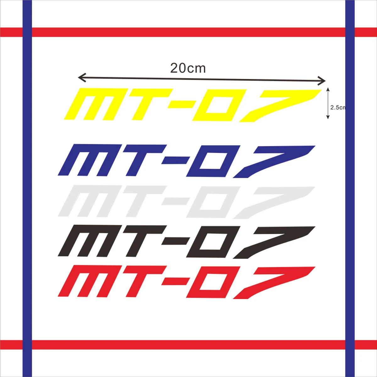 2PCS Reflective Motorcycle Wheels Fairing Helmet Tank Pad Decoration Logo Accessories Stickers Decals For YAMAHA MT-07 MT07