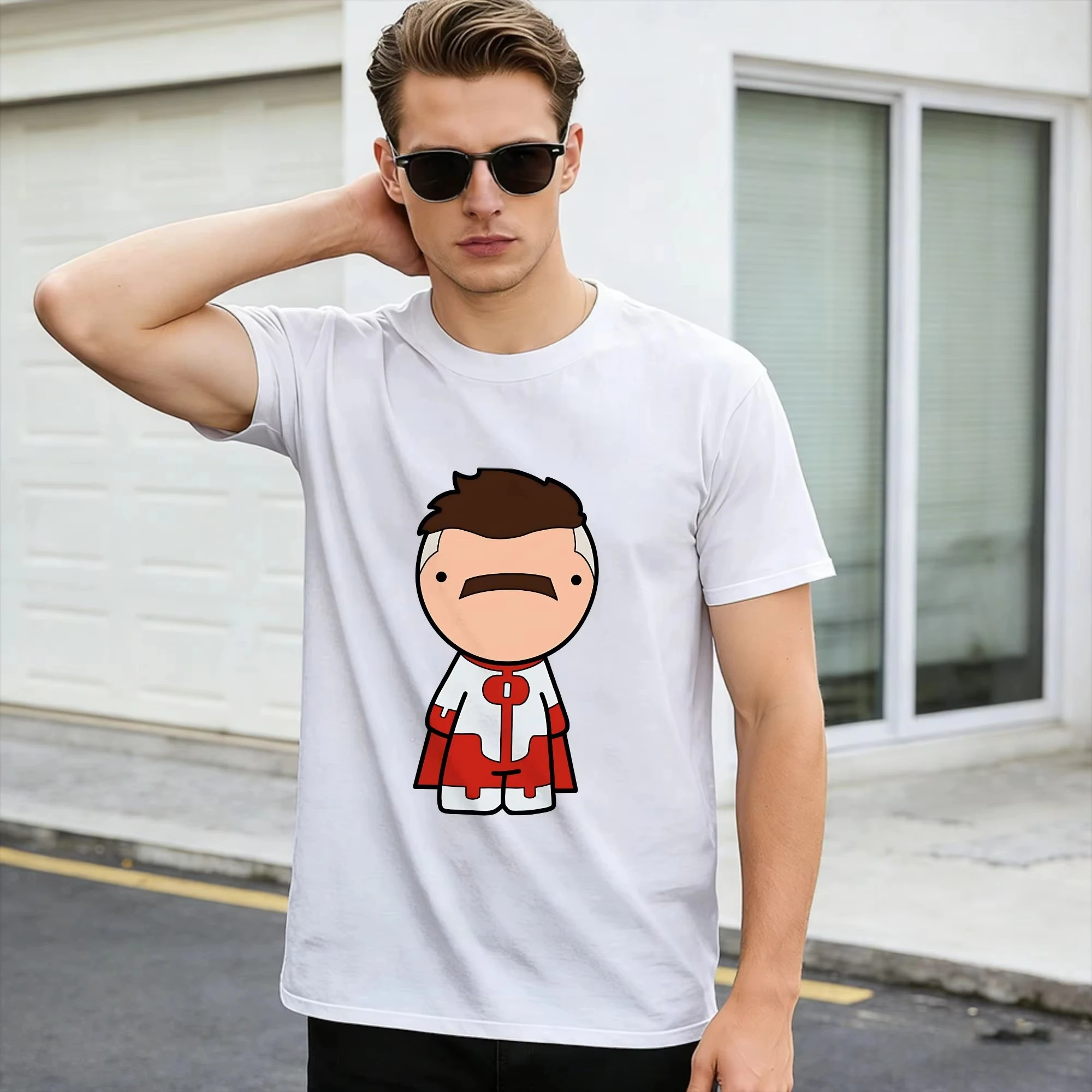 Comic I-Invincible Hero Omni Man T Shirt Summer 100 Cotton T Shirts For Man Casual Tee Shirt Short Sleeve Y2K Funny Clothing,