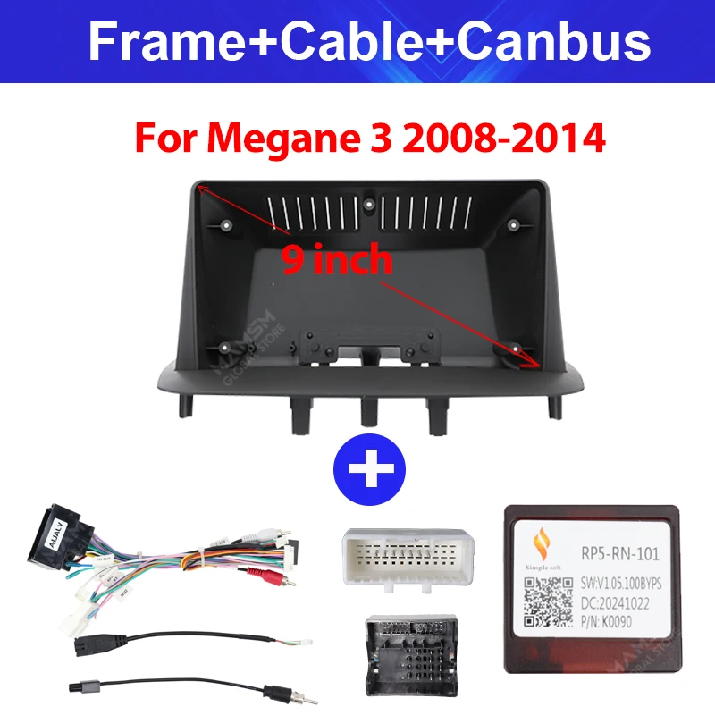 Tomzz Audio 2445-032 Kit Radio Compatible Avec Renault Megane III Tomzz Audio 2445-032 Kit Radio Compatible Avec Renault Megane III