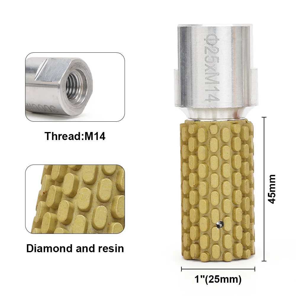 

1 Inch 25mm Diamond Drum Wheel 25mm M14 Thread Drum Grinding Wheel For Polishing Sink Hole Marble Granite Stone