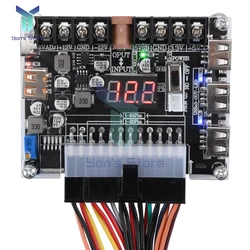 20/24Pin ATX zasilacz breakout Board Regulowane napięcie z cyfrowym wyświetlaczem Akrylowe etui zestaw moduł adaptera Złącze zasilania