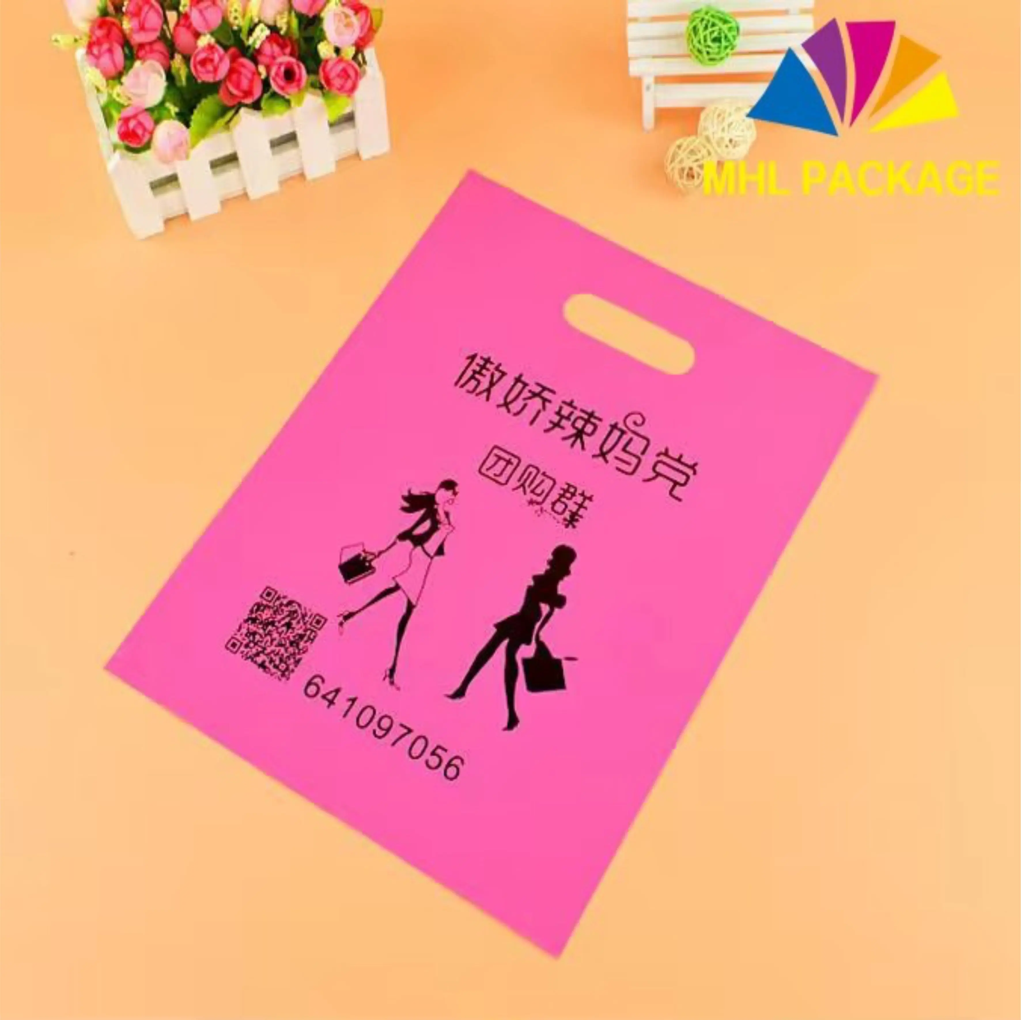 Supermarket Custom Plastic Hand Bag Pe Shopping Bag Reusable Waterproof Grocery Gift Bag September Purchasing Festival