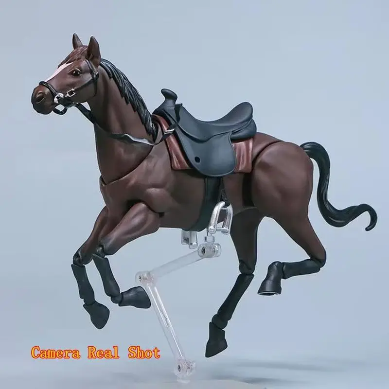 Horse Action Figure 1/12 Cosplay Scale Articulated Figma490 Brown Horse Decoration Figure Anime Scene Desktop High Quality Gift