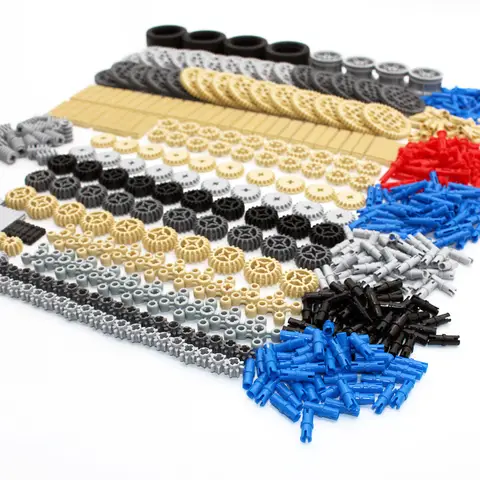 638PCS MOC Mekaniska Bulk Byggstenar Teknikdelar Växellåda Tväraxel Tillbehör Bildäck Högteknologisk Lastbilskontakt 8 best sales byggklossar lastbil - №7