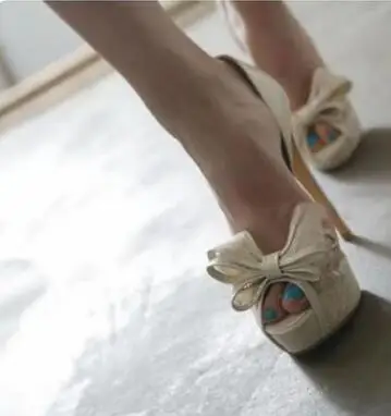 New Woman Black White Lace Floral Butterfly Knot Front Peep Toe Platform Shallow Slip On Thin Heels Pumps Bride Wedding Shoes