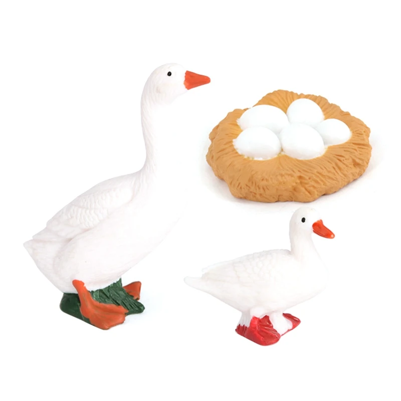 4Pcs/Set Duck Animal Life Cycle Farm Animals Figurines Life Cycle Exploration Toy Science Model Kids Educational Toys