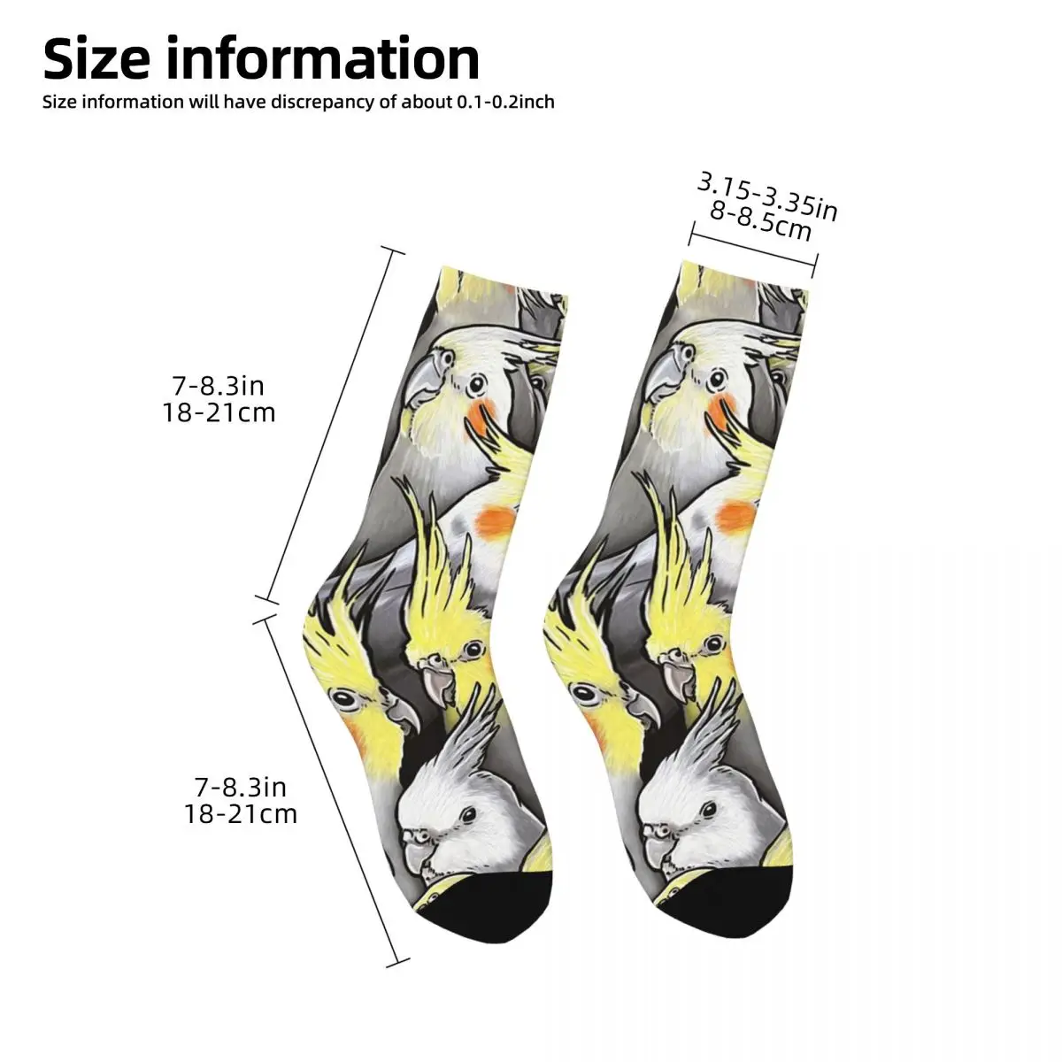 Nymphen sittiche in Hülle und Fülle Socken Harajuku Schweiß absorbierende Strümpfe die ganze Saison über Socken Zubehör für Unisex-Geschenke