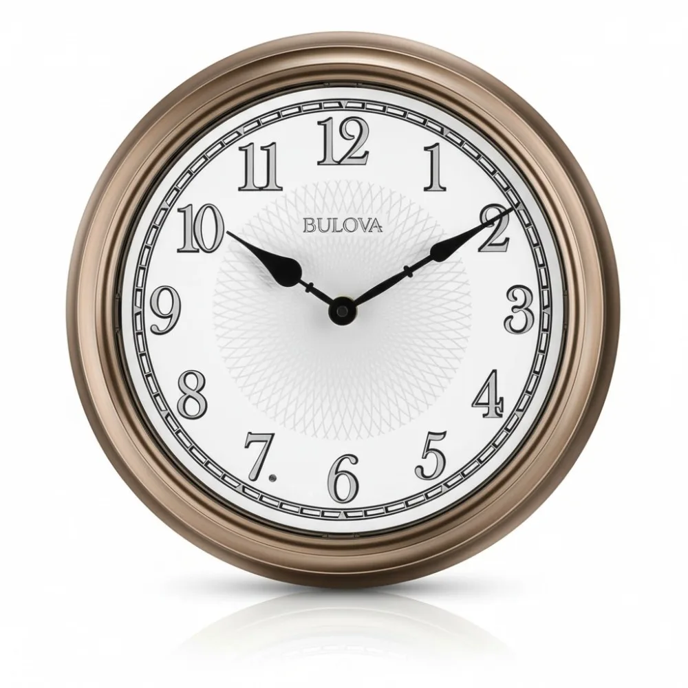 

Элегантные настенные часы цвета шампанского со светодиодной подсветкой, устойчивые к атмосферным воздействиям для использования в помещении и на открытом воздухе, на батарейках