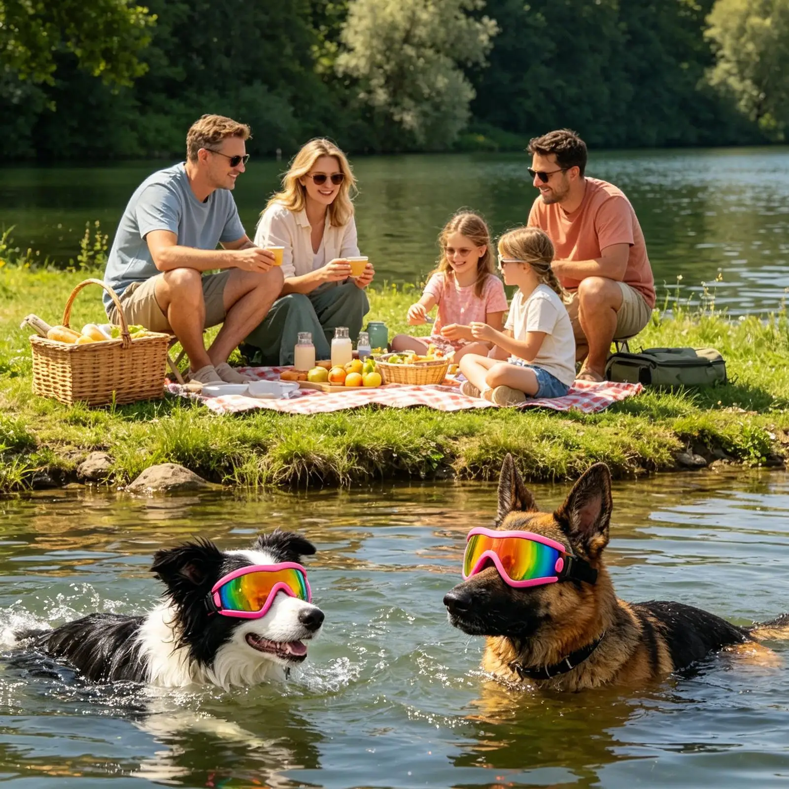 Dog Sun Glasses Windproof Pet Safety Visor Dog Sunglasses Large Breed For Beach Outdoor Hiking Summer Riding Driving Medium Or