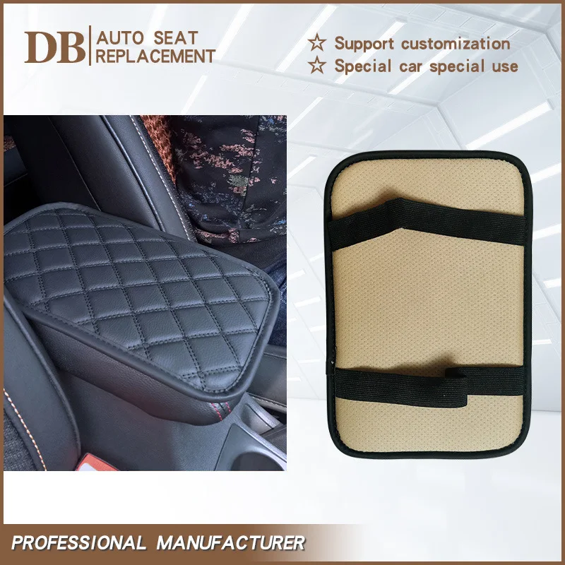 

Car Universal Armrest Cushion Cover Center Console PU Leather Protective Pad All Season Universal Armrest Box Pad Accessories