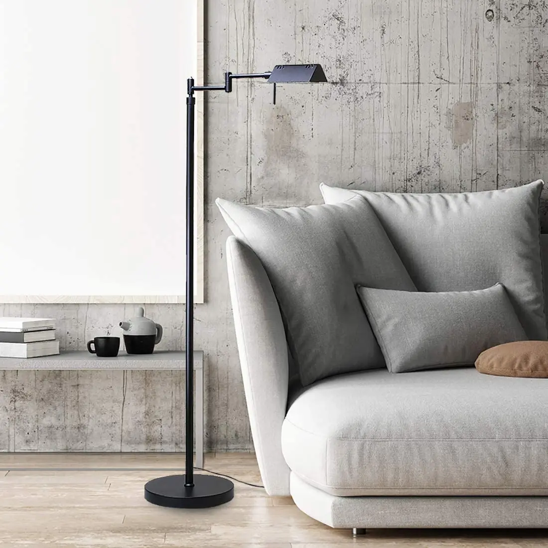 LED pharmacy floor lamp swing arm standing lamp living room floor lamp