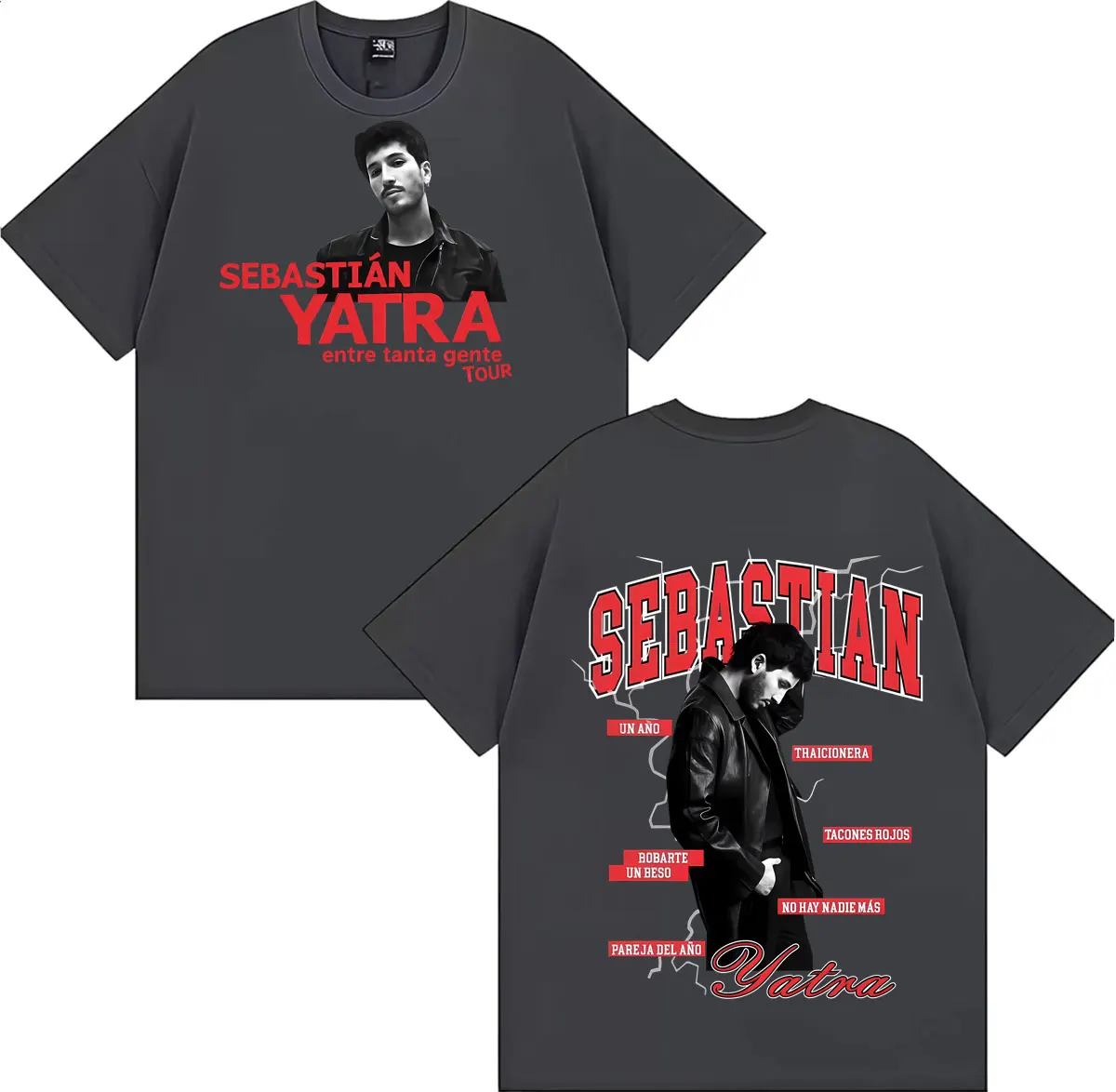 Sebastian Yatra Entre Tanta Gente Tour 2026 T Shirts Men Women Summer Gothic High Street T-shirt Vintage Casual Cotton Tee Shirt