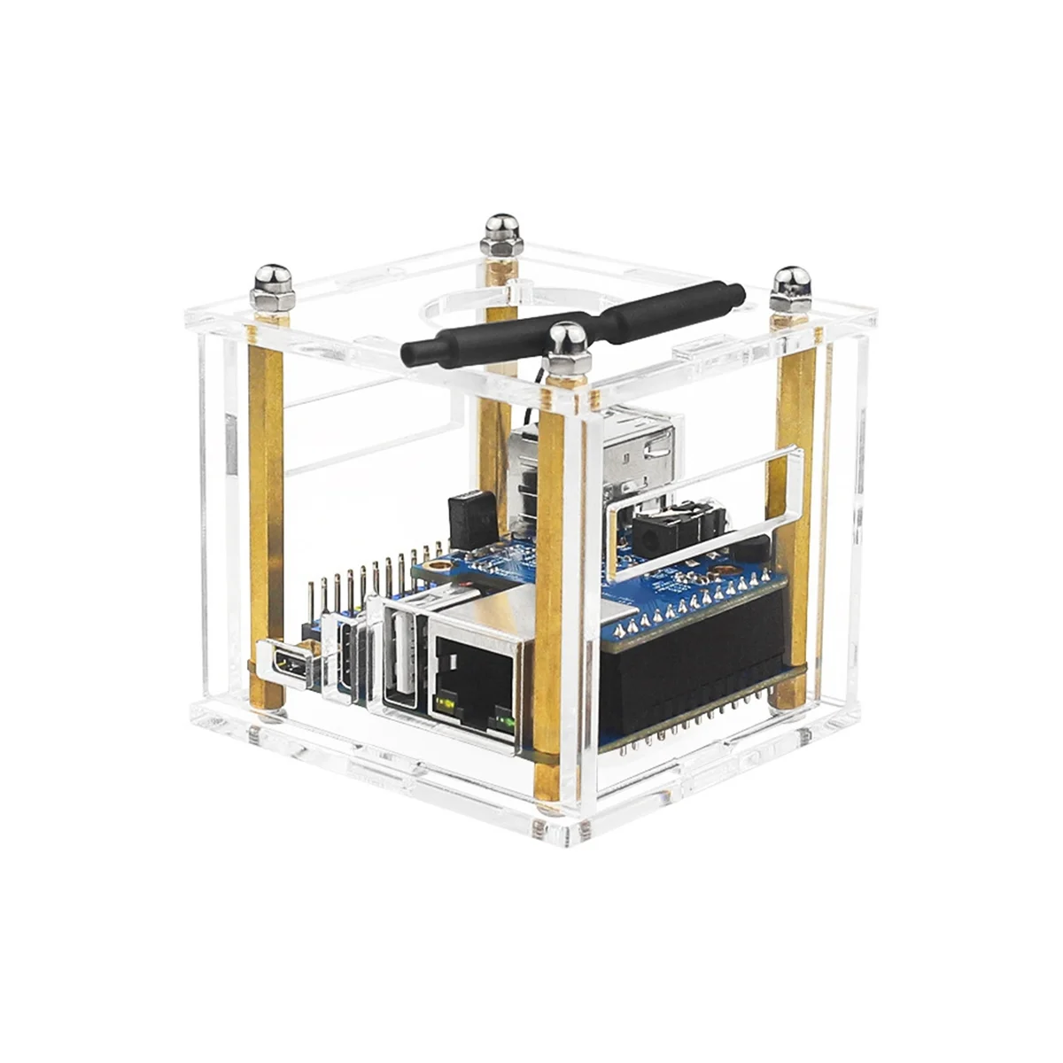 Acrylic EnclosureMountable Expansion BoardFan CoolingTemperature Reduction with Fan with Heat Sink for Orange Pi Zero3