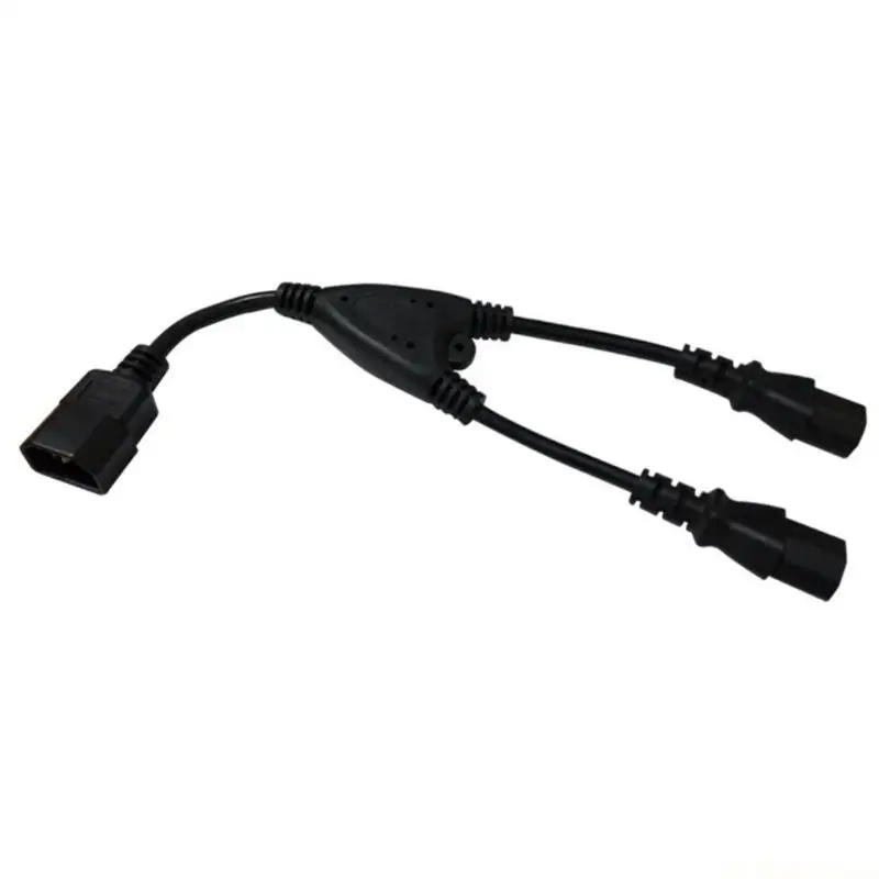 E56B IEC320C14 to 2x C15 Splitters Power Cable Y Type Adapter Cord 16A 250V for UPS