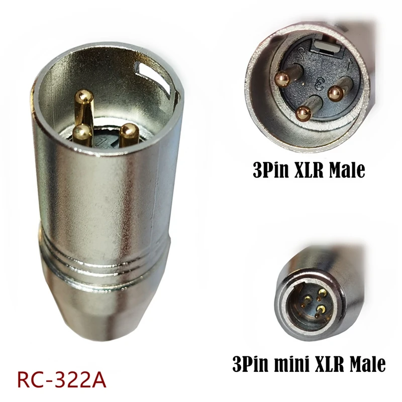 Mini Male XLR 3PIN To XLR Female Audio Connector Cable Adapter 3 Pin XLR To Mini 3 Pin XLR Microphone Mixer Recorder Sound Card