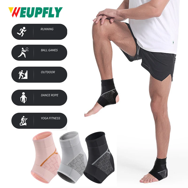 

1 шт. Компрессионный бандаж для голеностопа с ремешком, для облегчения боли при плантарном фасциите и тендините ахиллова сухожилия