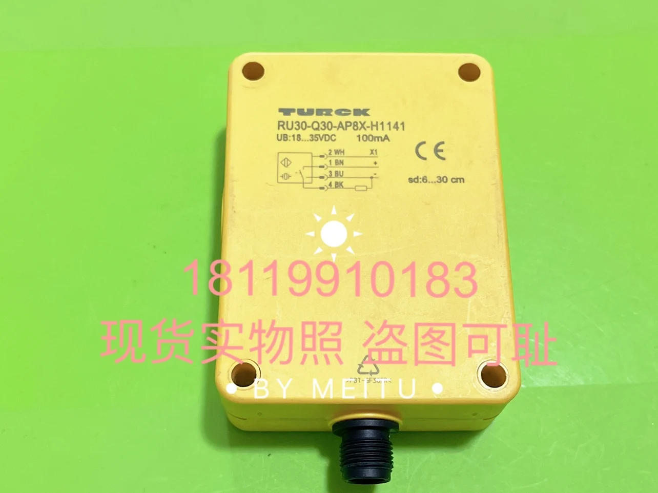 Turck TURCK Ultrasonic Sensor RU30-Q30-AP8X-H1141 Genuine Color As Shown In The Picture