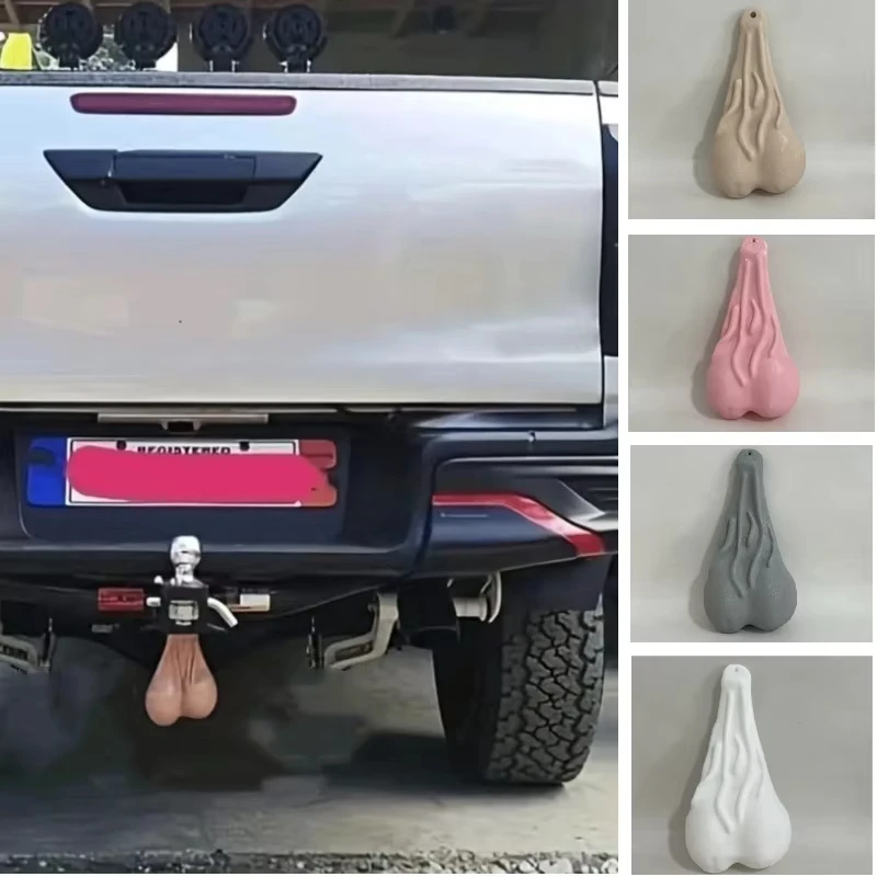 Interesting Trailer Hitch Cover Car Bumper Balls Tail Ball Counterweight Novel Trailer Cover Funny Spoof Gift