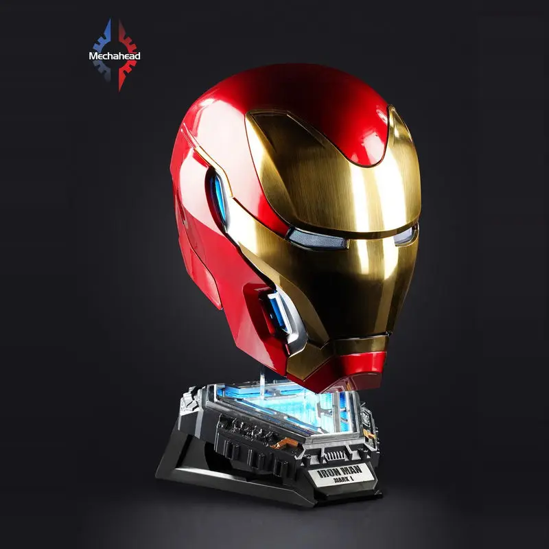 Mechahead Iron Man Mk50 Wearable Helmet Voice Control Electric Open Close Lighted Display Collectible Gift For Adult Men Gift