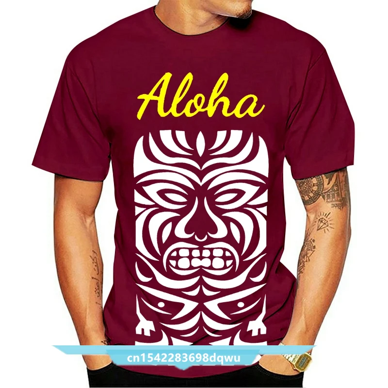 

New Men Shirt Aloha Hawaii Tiki T-Shirt Polynesian Retro Hipster