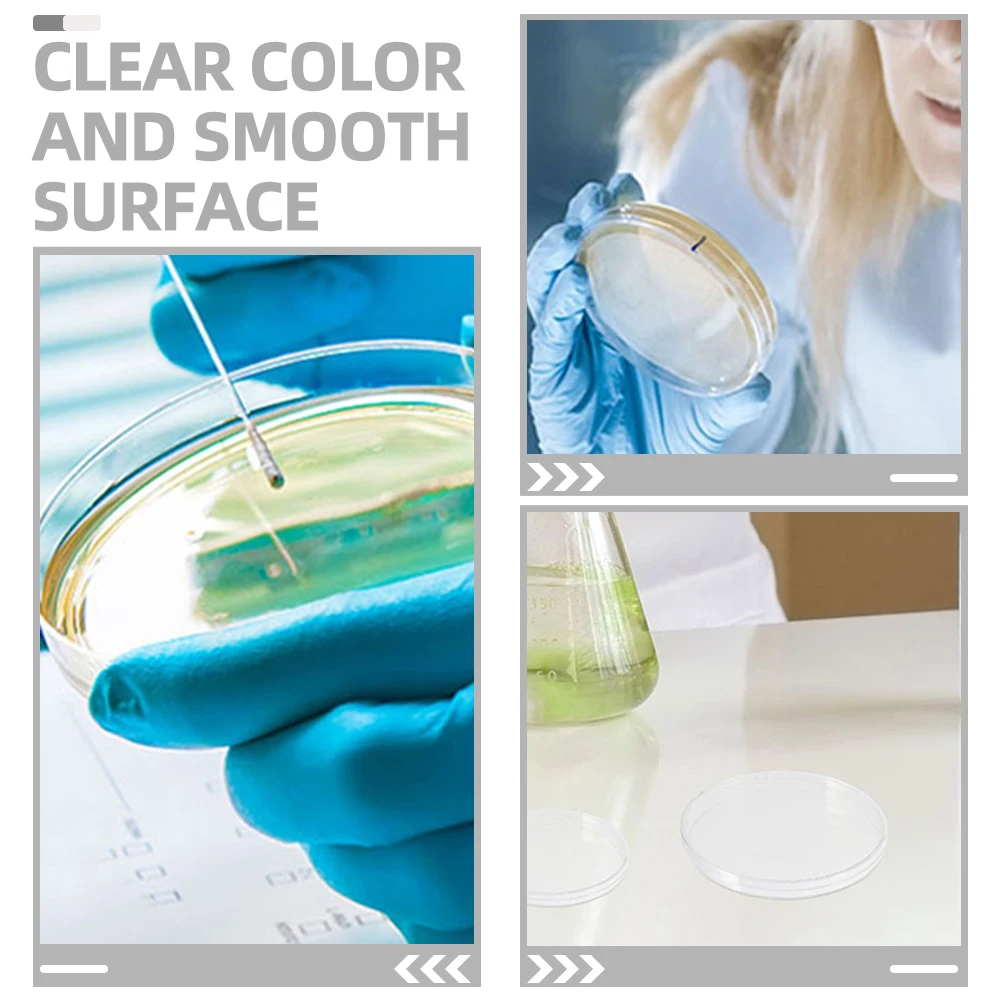 

20 Pcs Petri Dish Empty Culture Dishes with Lids Plastic Laboratory Plates Chemistry