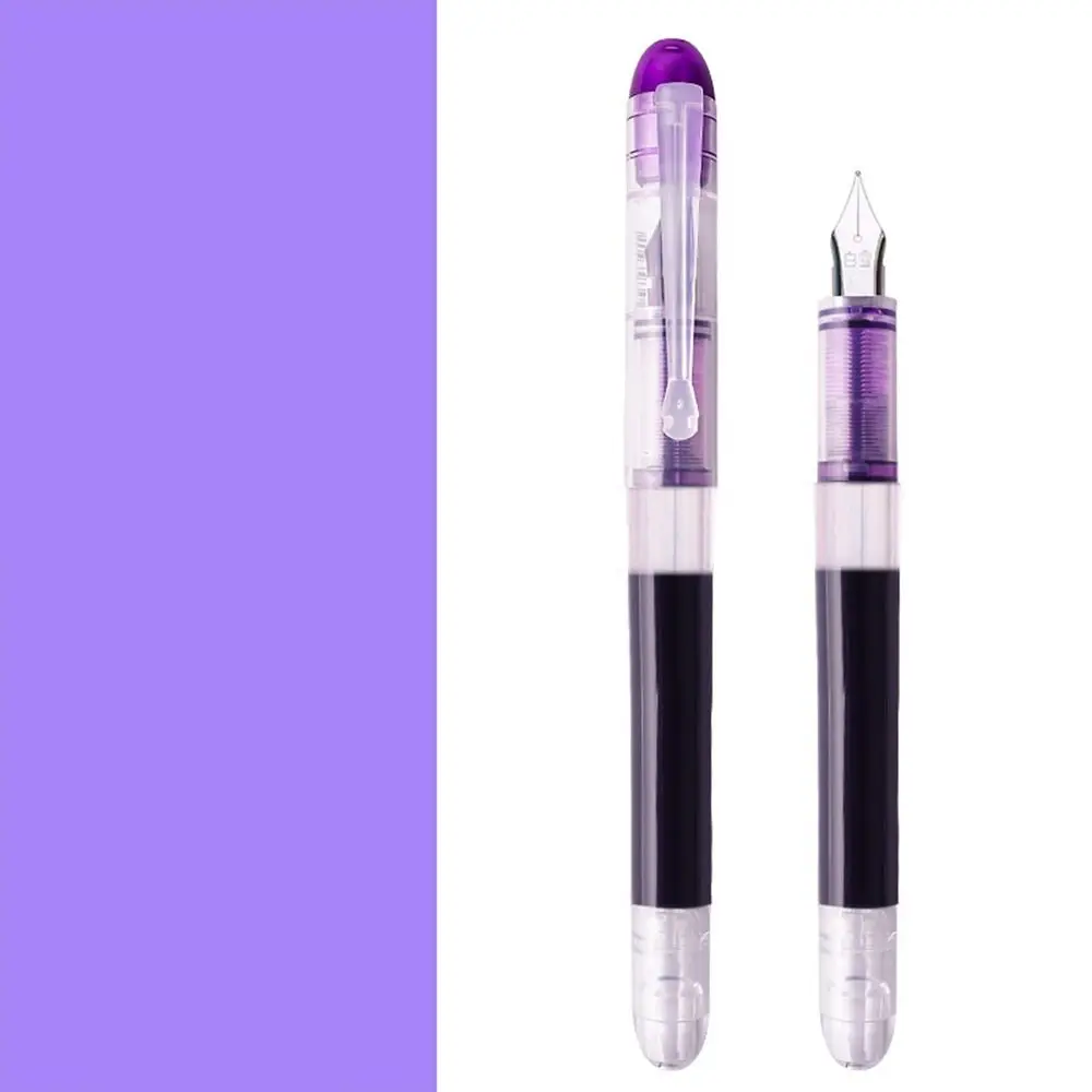 

Fashion Large Capacity Fountain Pen F Nib Quick-Drying Writing Ink Pens Multi-Color 0.5mm Straight Liquid Pen Office Accessories