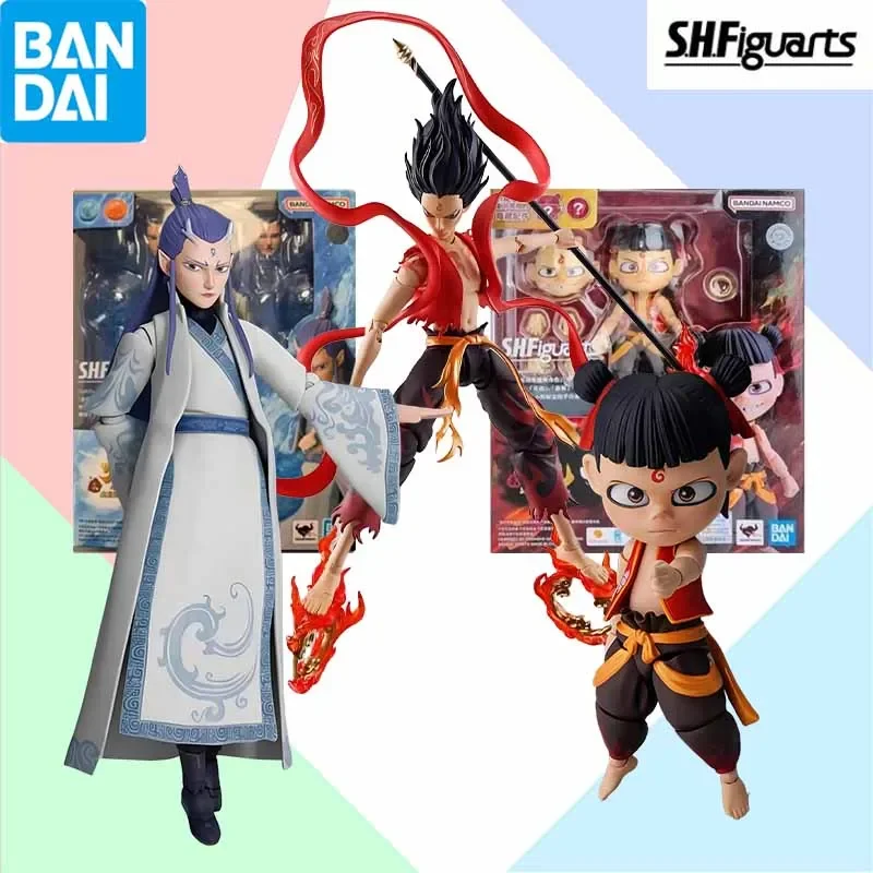 

In stock Bandai Original MODEL KIT SHF AO BING "Nezha" movie Action Figure Model Toys Gifts For boys Collectible Foam box sends