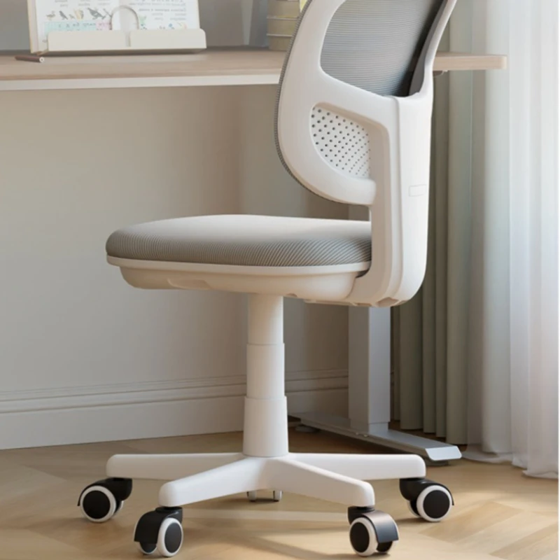 Vanity Study Office Chair Comfortable Mobile Swivel Office Chair Mesh Armless Designer Bedroom Silla De Escritorio Furniture