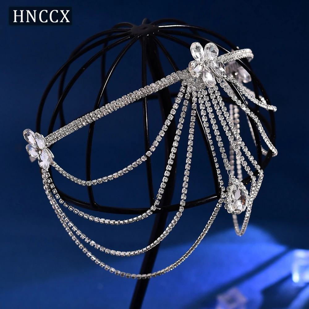 YouLaPan Fashionable Bridal Wedding Headbands Handmade Diamond Chains Woven Tassels Elegant Women Banquet Hair Accessories HP763