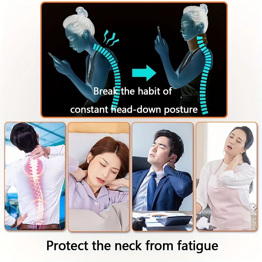 1PC Comfortable and Breathable Neck Guard, Pillow for Home, Office or Travel, Cervical Support to Prevent Forward Leaning
