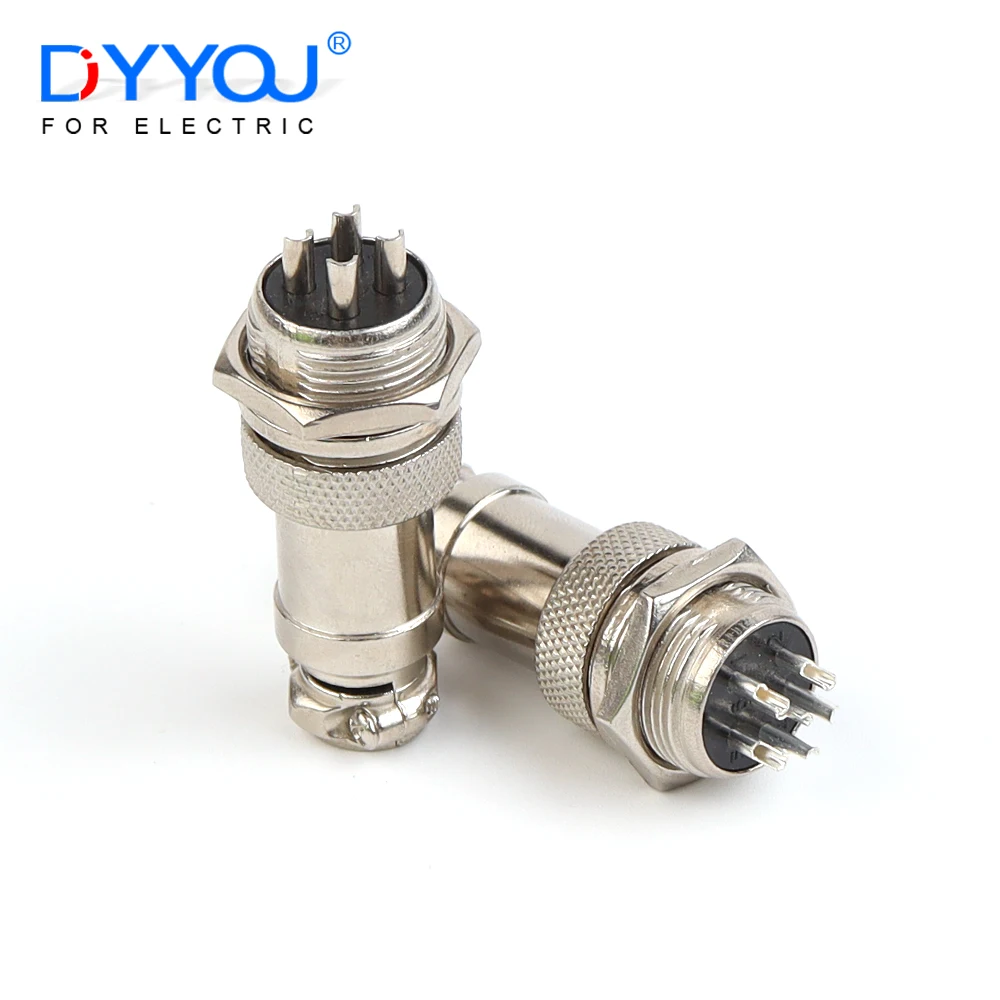 GX16 Back Nut Welding TYPE Wire Connector Male&Female Aviation Plug Socket Circular Cable Connector 2/3/4/5/6/7/8/9/10 Pin