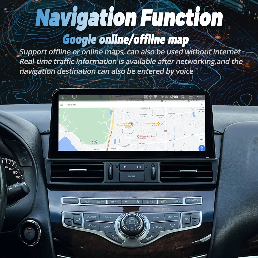 12.3inch Android Auto Head Unit For Infiniti QX60 JX35 2011-2019 Stereo Car Radio Multimedia Player Carplay GPS Navigation Audio