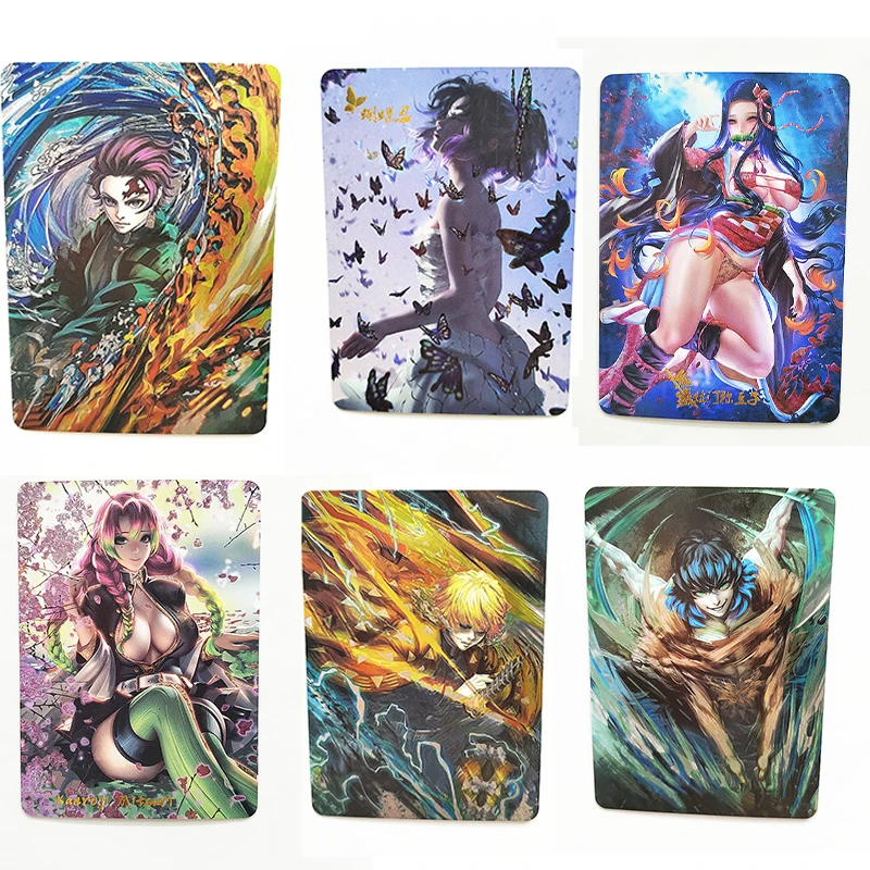 

Anime Demon Slayer Rare Craft Flash Card Kanroji Mitsuri Kamado Nezuko Beelzebul Collectible Cards Christmas Birthday Gift