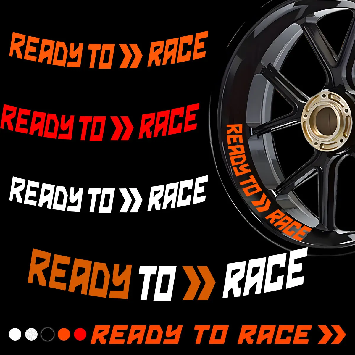 Reflective Motorcycle Wheel Stickers Hub Decals for KTM Ready To Race R2R Super Adventure Duke 690 790 890 RC1290 390 1190 RC8