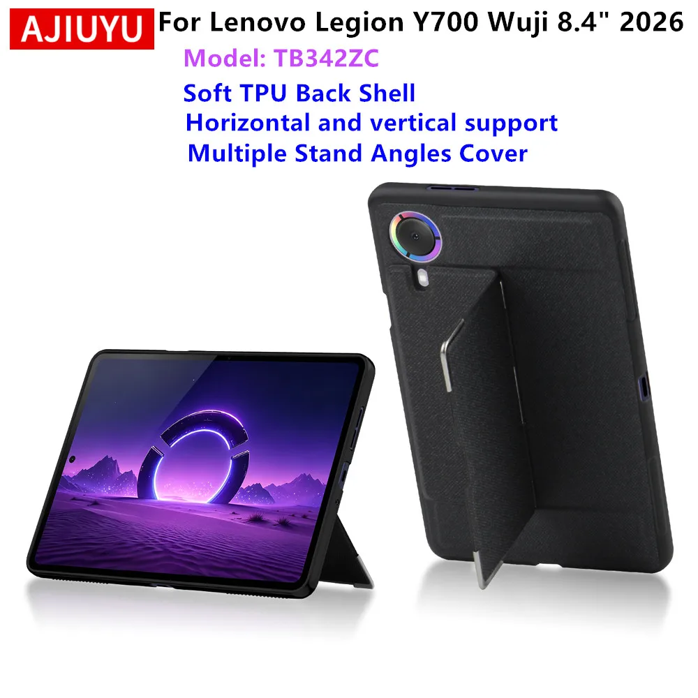 For Lenovo Legion Y700 Wuji Gaming Tablet Case 8.4 Inch 2026 Stand Cover Shell for LEGION Y700 Wuji 8.4