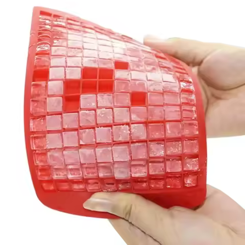 160 Grid Mini Silicone Ice Tray Ice Cubes Foldable Ice Mold Ice Breaker Ice Grid Tray Small Square Mold Ice Maker Silicone Mold